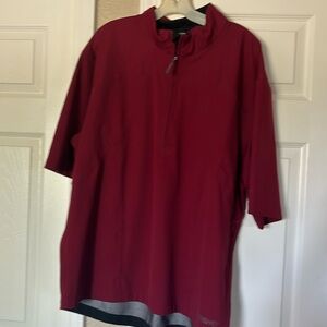 Nike Storm-Fit Golf Shirt Red Maroon Quarter Zip Men’s Large